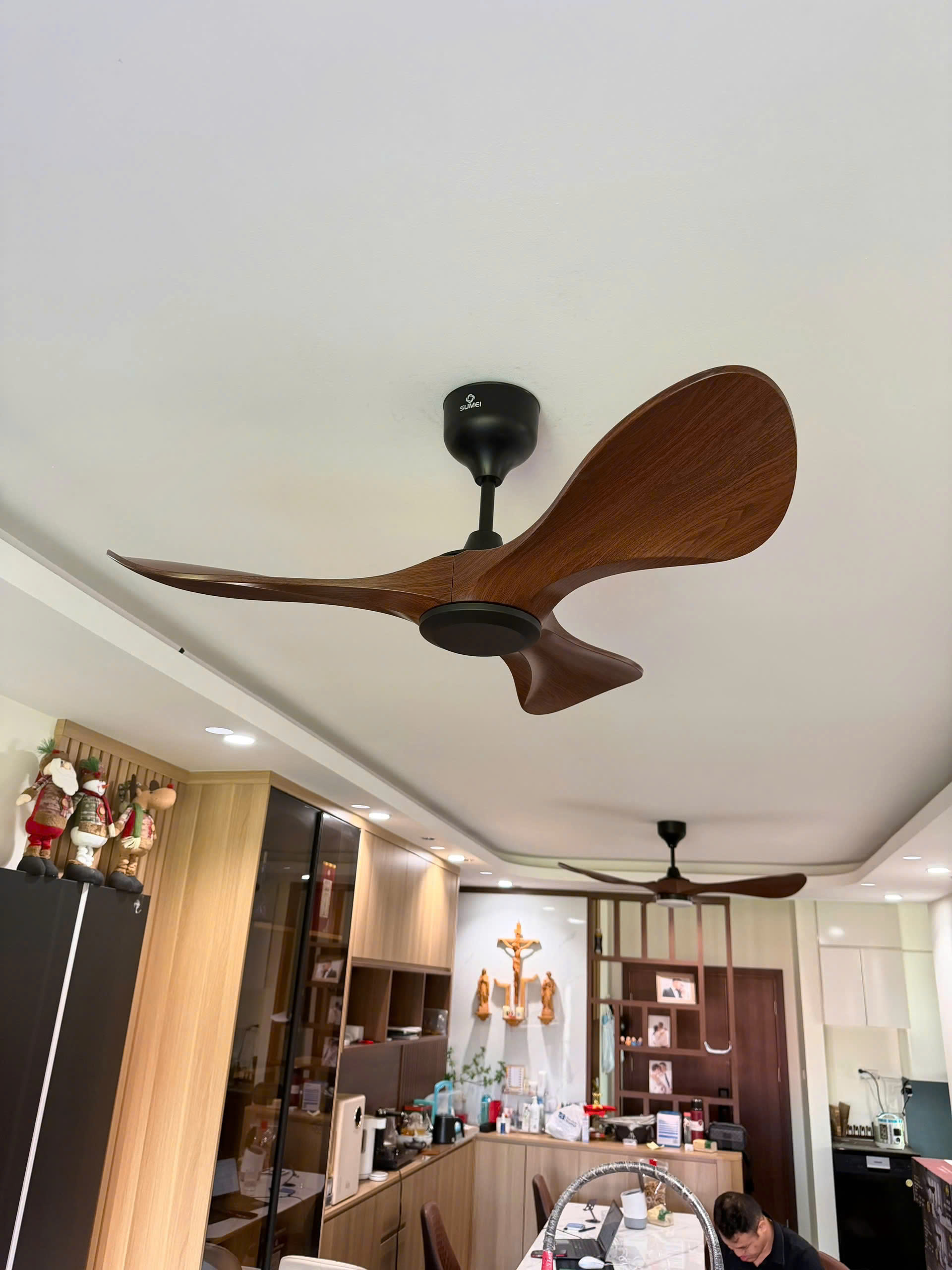 Quạt Trần 3 Cánh Luxfan GV 086N Màu Nâu